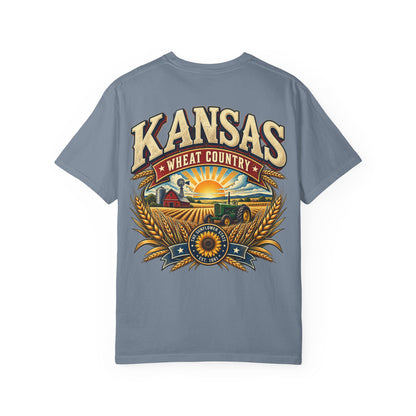 Kansas Wheat Country Unisex Comfort Color 1717 Streetwear Graphic Tee