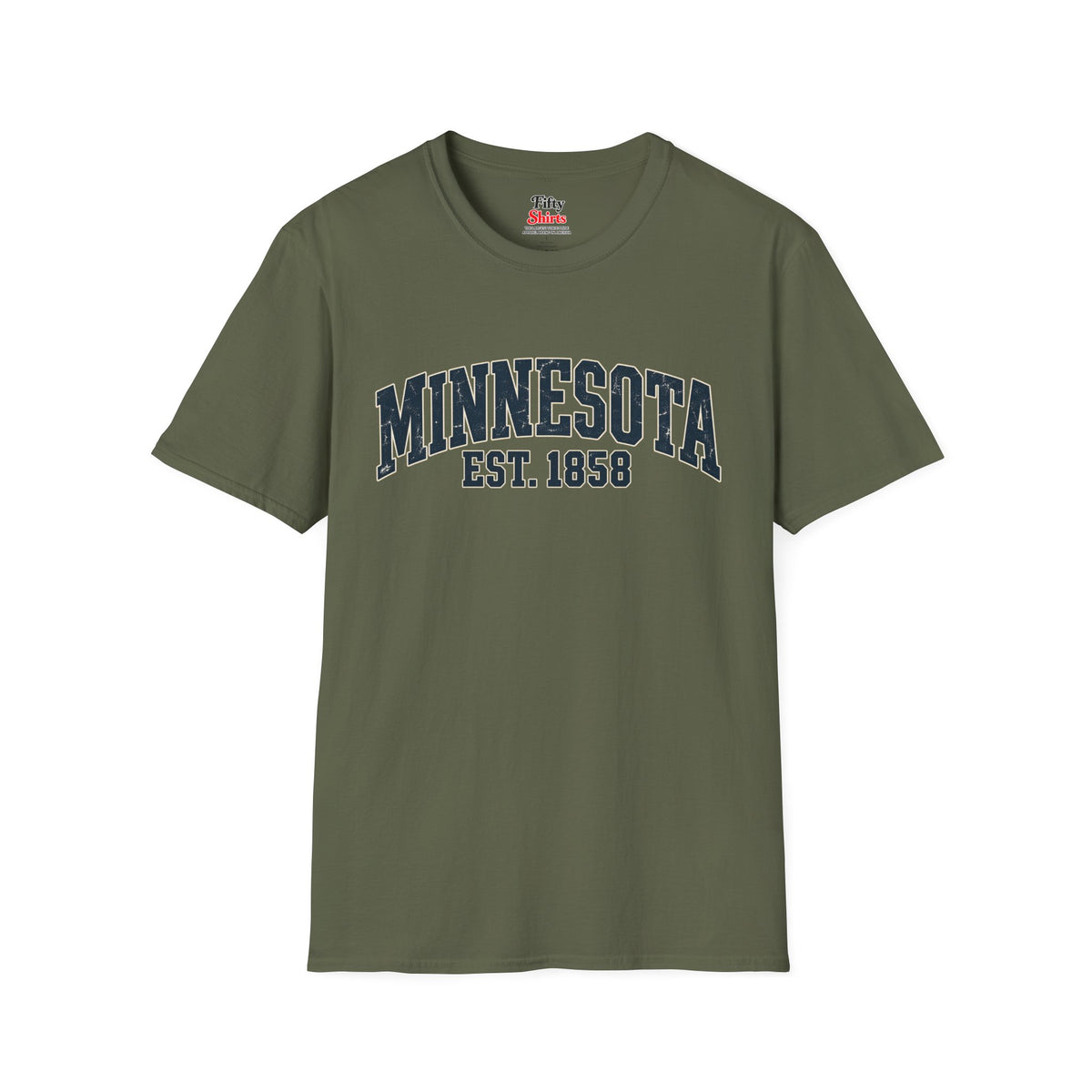 Minnesota Est 1858 Unisex Softstyle T Shirt State Name Graphic Tee