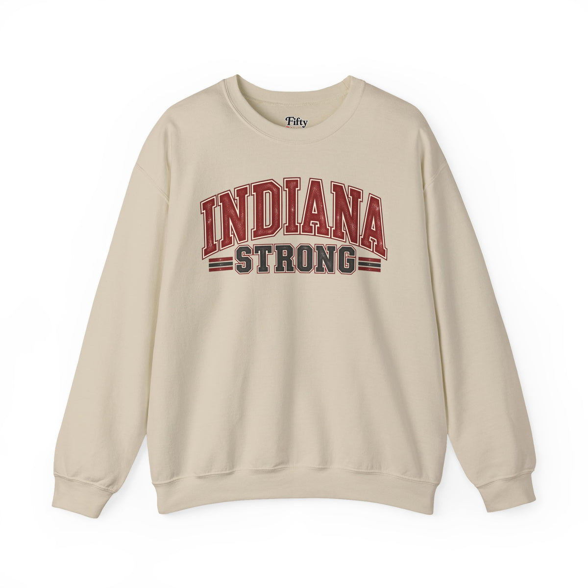 Indiana Strong Unisex Crewneck Sweatshirt State Name Graphic