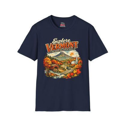 Explore Vermont Unisex Softstyle T Shirt State Pride Graphic Tee Collections FS03