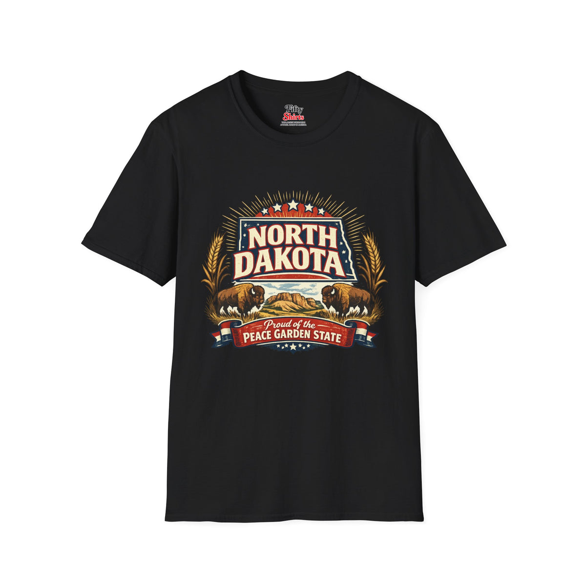North Dakota State Pride Unisex Softstyle T Shirt State Pride Graphic Tee Collections FS03