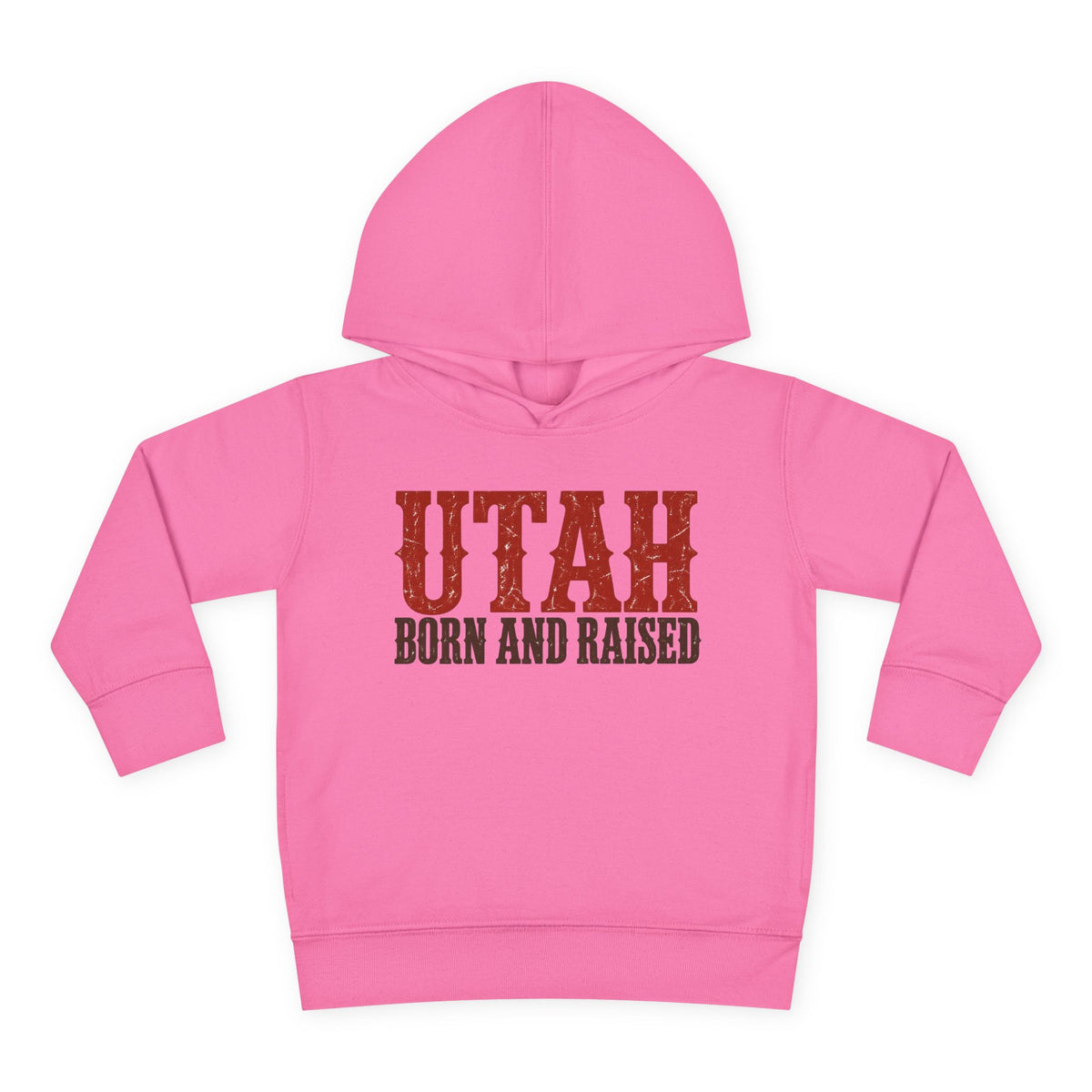 Utah Born and Raised Western Heritage Unisex Toddler Pullover Fleece Hoodie