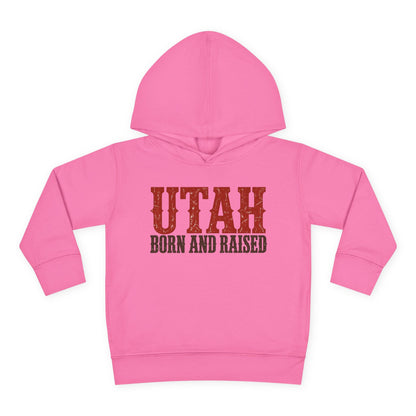 Utah Born and Raised Western Heritage Unisex Toddler Pullover Fleece Hoodie