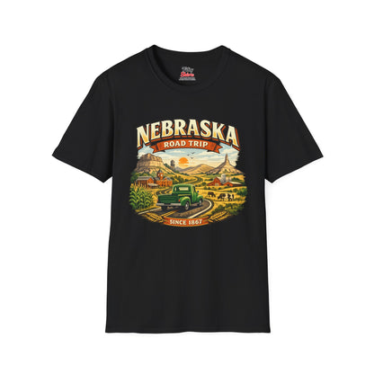 Nebraska Road Trip Unisex Softstyle T Shirt State Pride Graphic Tee Collections FS03