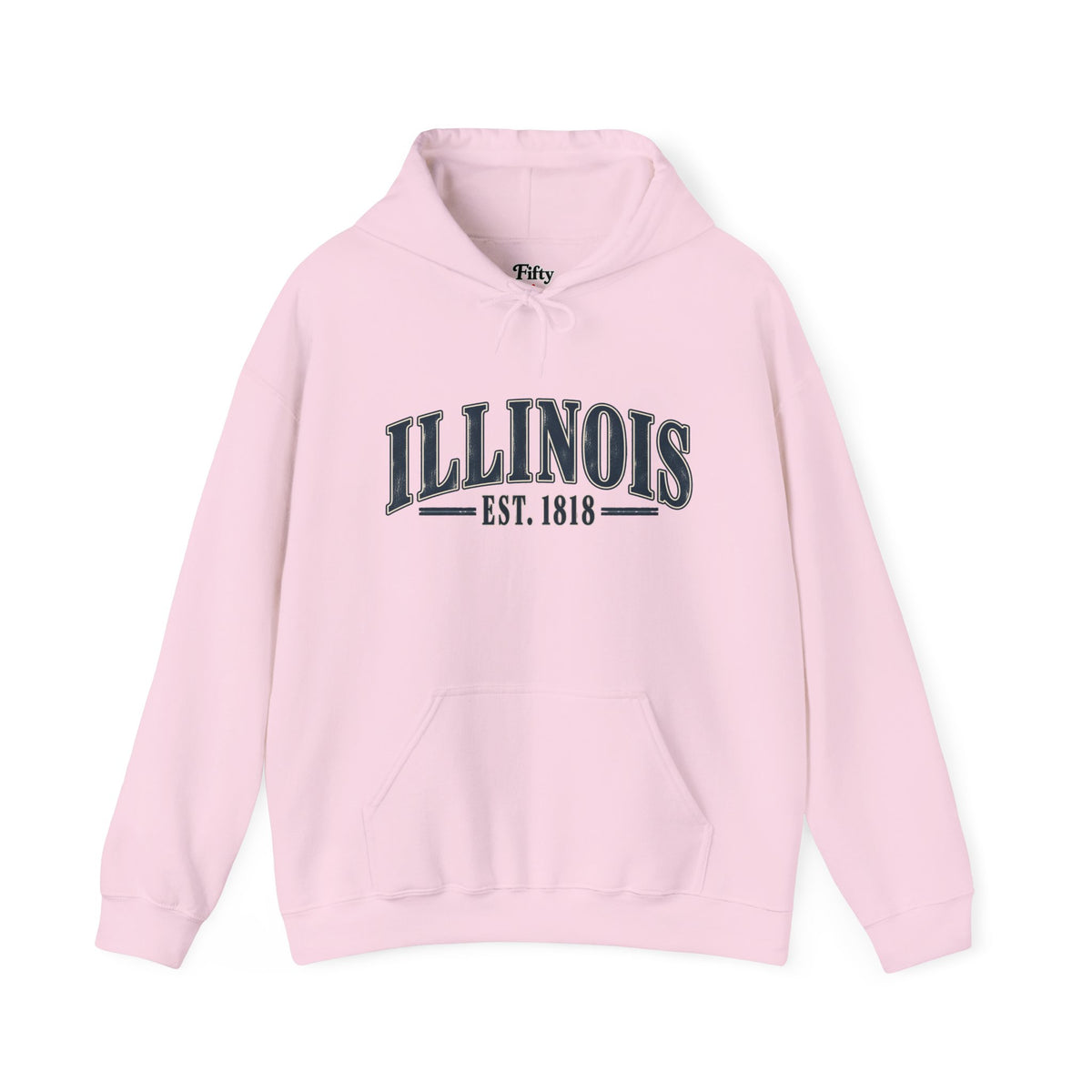 Illinois Est 1818 Unisex Hoodie State Name Graphic