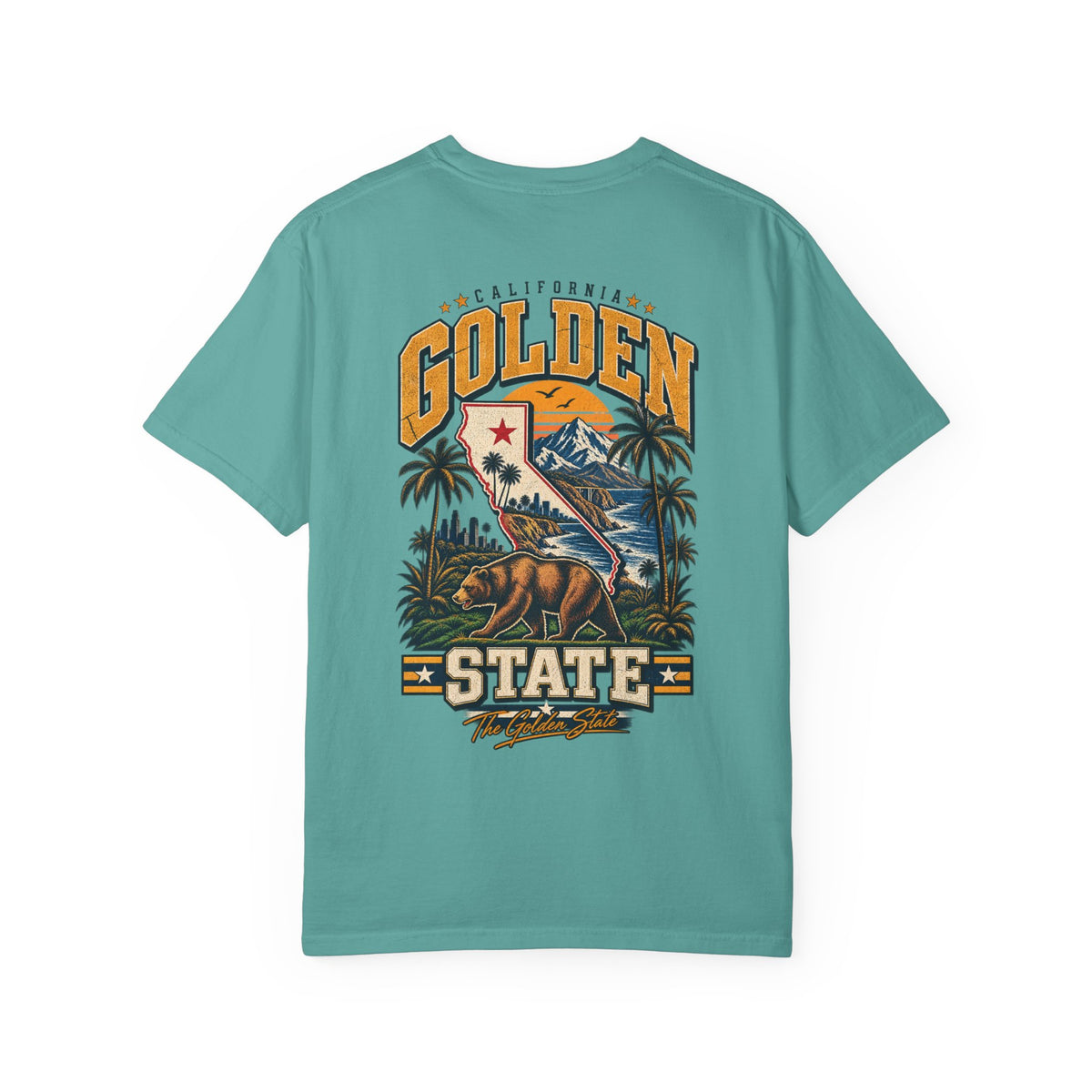 California Golden State Streetwear  Unisex Comfort Color 1717 Streetwear Graphic Tee