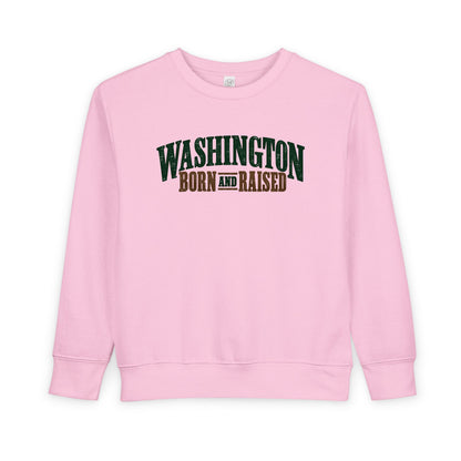 Washington Born and Raised Classic Americana Unisex Toddler Sweatshirt