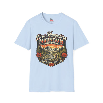 New Hampshire Mountain Outfitters Unisex Softstyle T Shirt State Pride Graphic Tee Collections FS03