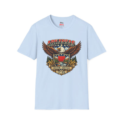 Arkansas Americana eagle Unisex Softstyle T Shirt State Pride Graphic Tee Collections FS03