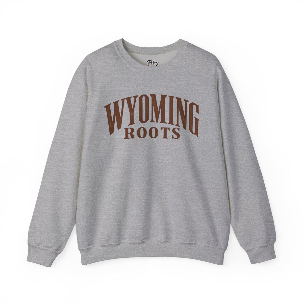 Wyoming Roots Unisex Crewneck Sweatshirt State Name Graphic