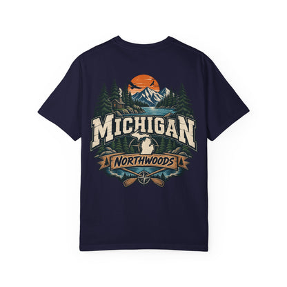 Michigan Northwoods Unisex Comfort Color 1717 Streetwear Graphic Tee
