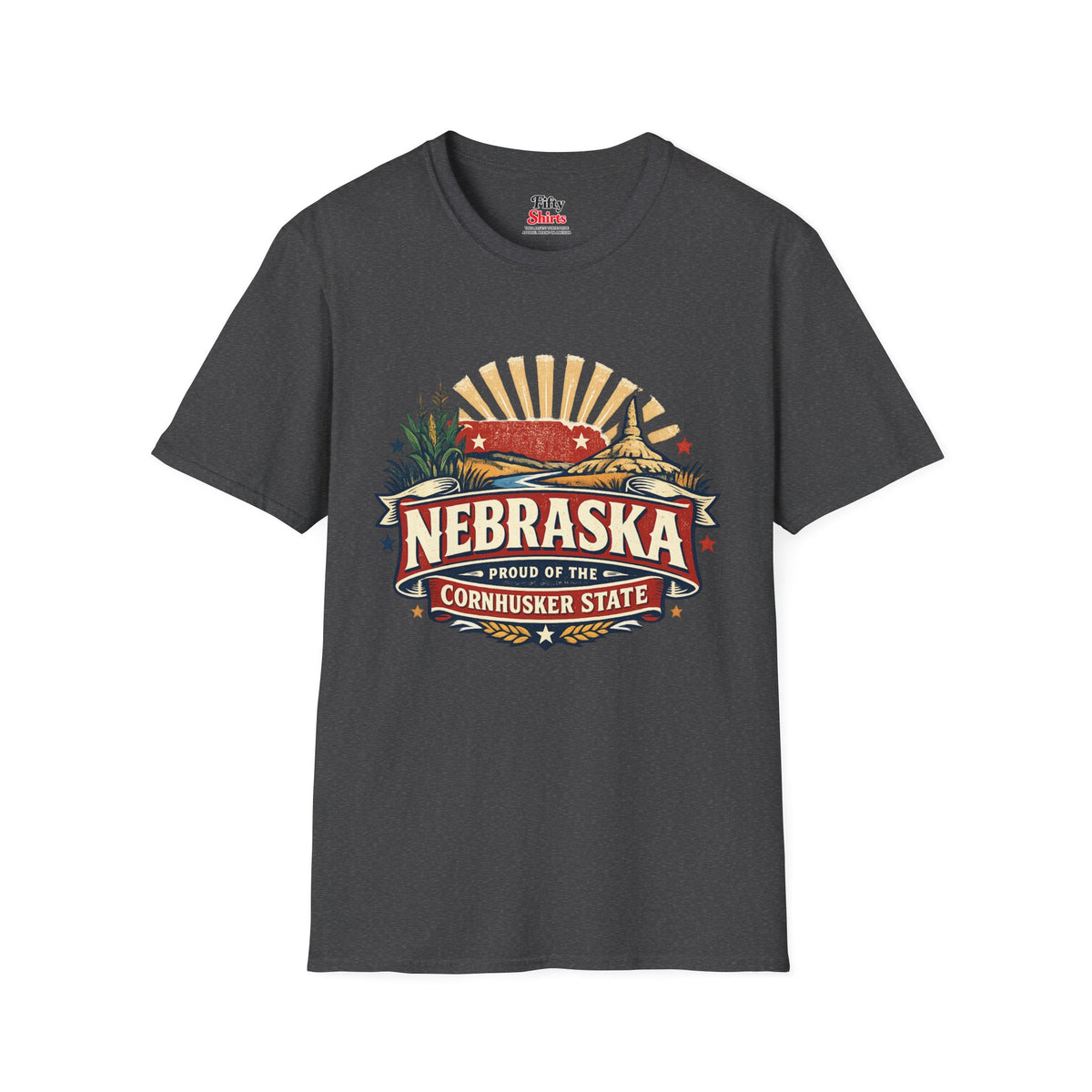 Nebraska State Pride Unisex Softstyle T Shirt State Pride Graphic Tee Collections FS03