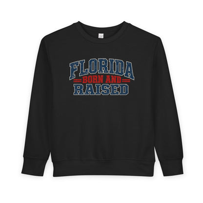 Florida Born and Raised Rustic Americana Unisex Toddler Sweatshirt