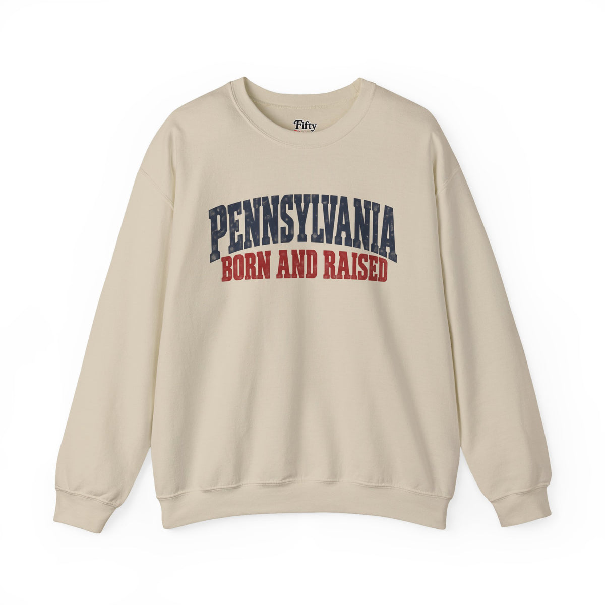 Pennsylvania Born and Raised Vintage Americana Unisex Sweatshirt Graphic
