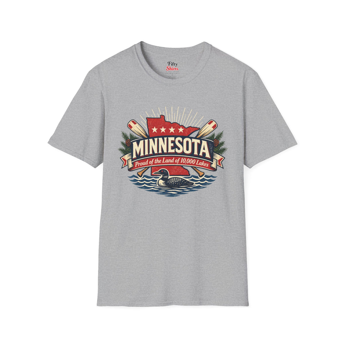 Minnesota State Pride Unisex Softstyle T Shirt State Pride Graphic Tee Collections FS03