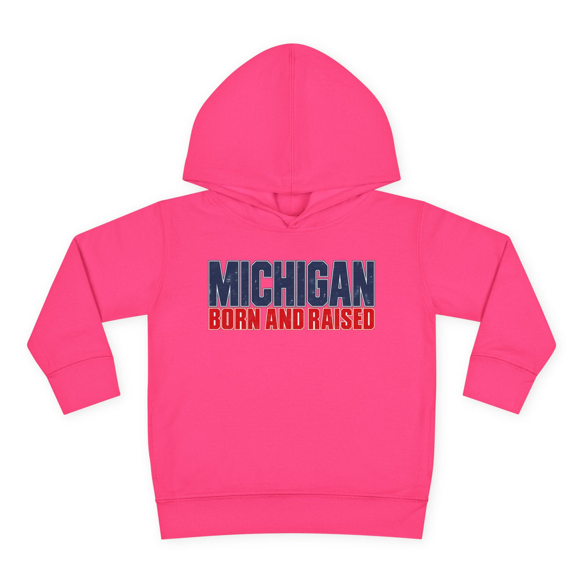 Michigan Born and Raised Modern Streetwear Unisex Toddler Pullover Fleece Hoodie
