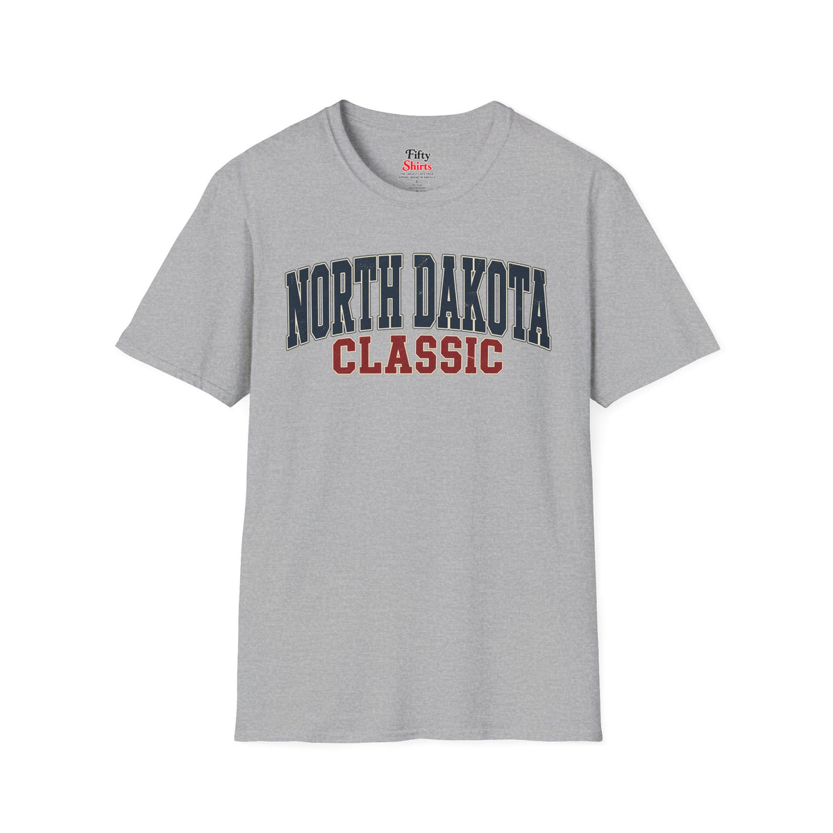 North Dakota Classic Unisex Softstyle T Shirt State Name Graphic Tee