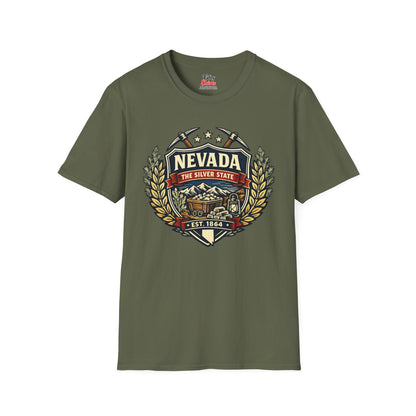Nevada Heritage Badge Unisex Softstyle T Shirt State Pride Graphic Tee Collections FS03