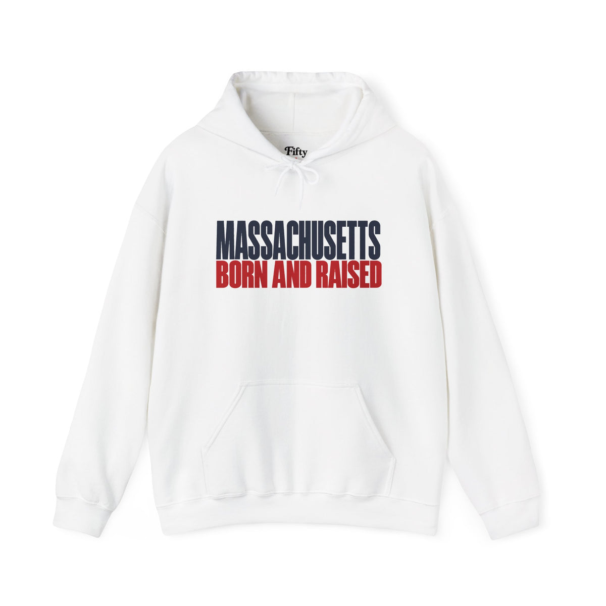 Massachusetts Born and Raised Modern Streetwear Unisex Hoodie Graphic