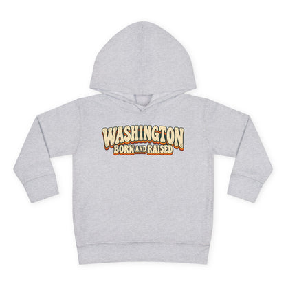 Washington Born and Raised Vintage 1970s Unisex Toddler Pullover Fleece Hoodie