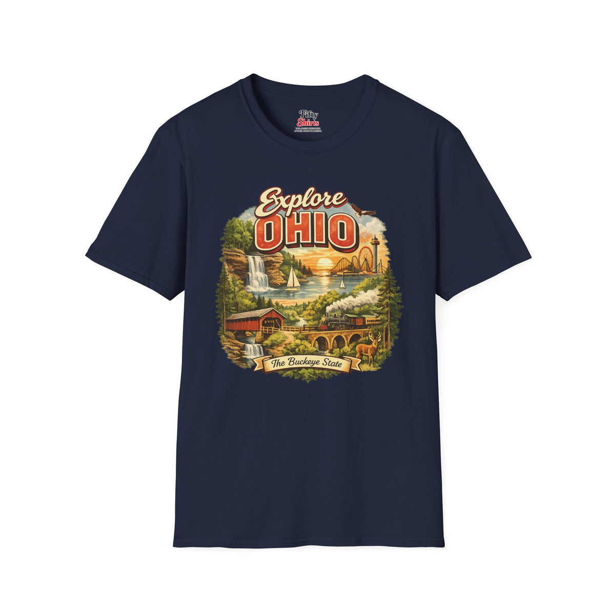 Explore Ohio Unisex Softstyle T Shirt State Pride Graphic Tee Collections FS03