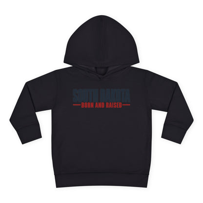 South Dakota Born and Raised Minimal Modern Heritage Unisex Toddler Pullover Fleece Hoodie