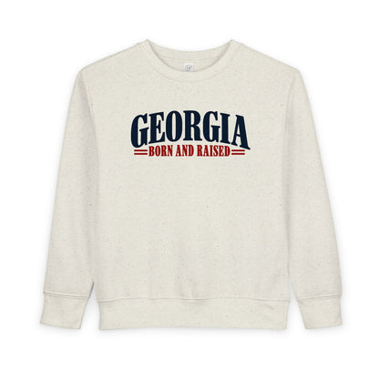 Georgia Born and Raised Premium Heritage Unisex Toddler Sweatshirt