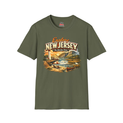 Explore New Jersey Unisex Softstyle T Shirt State Pride Graphic Tee Collections FS03