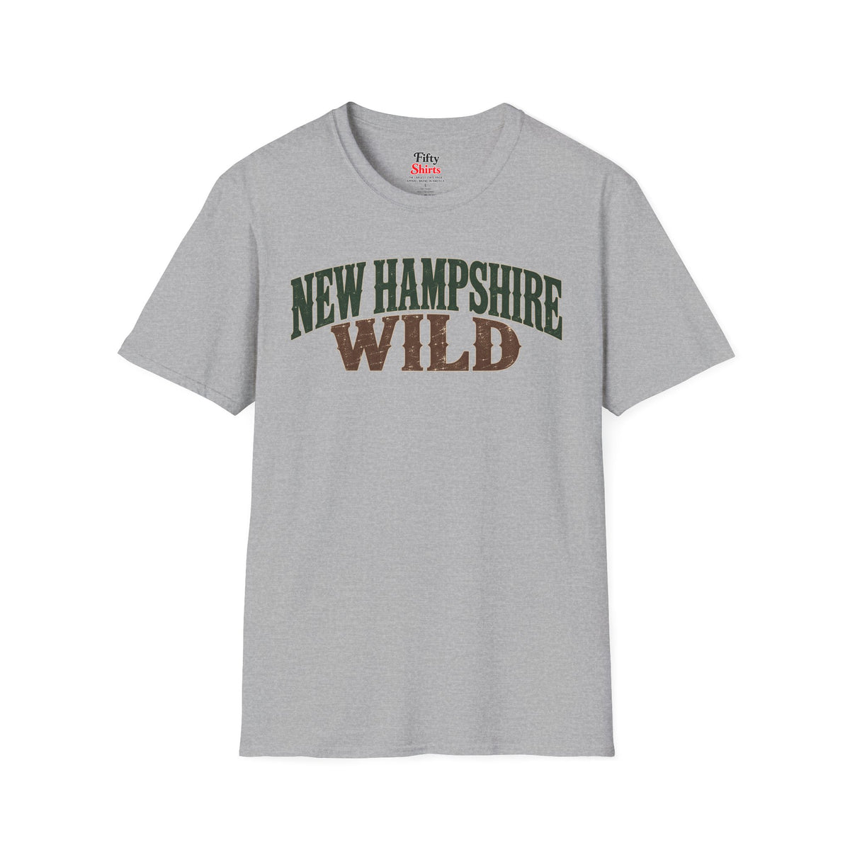 New Hampshire Wild Unisex Softstyle T Shirt State Name Graphic Tee