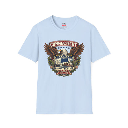 Connecticut American Eagle Unisex Softstyle T Shirt State Pride Graphic Tee Collections FS03