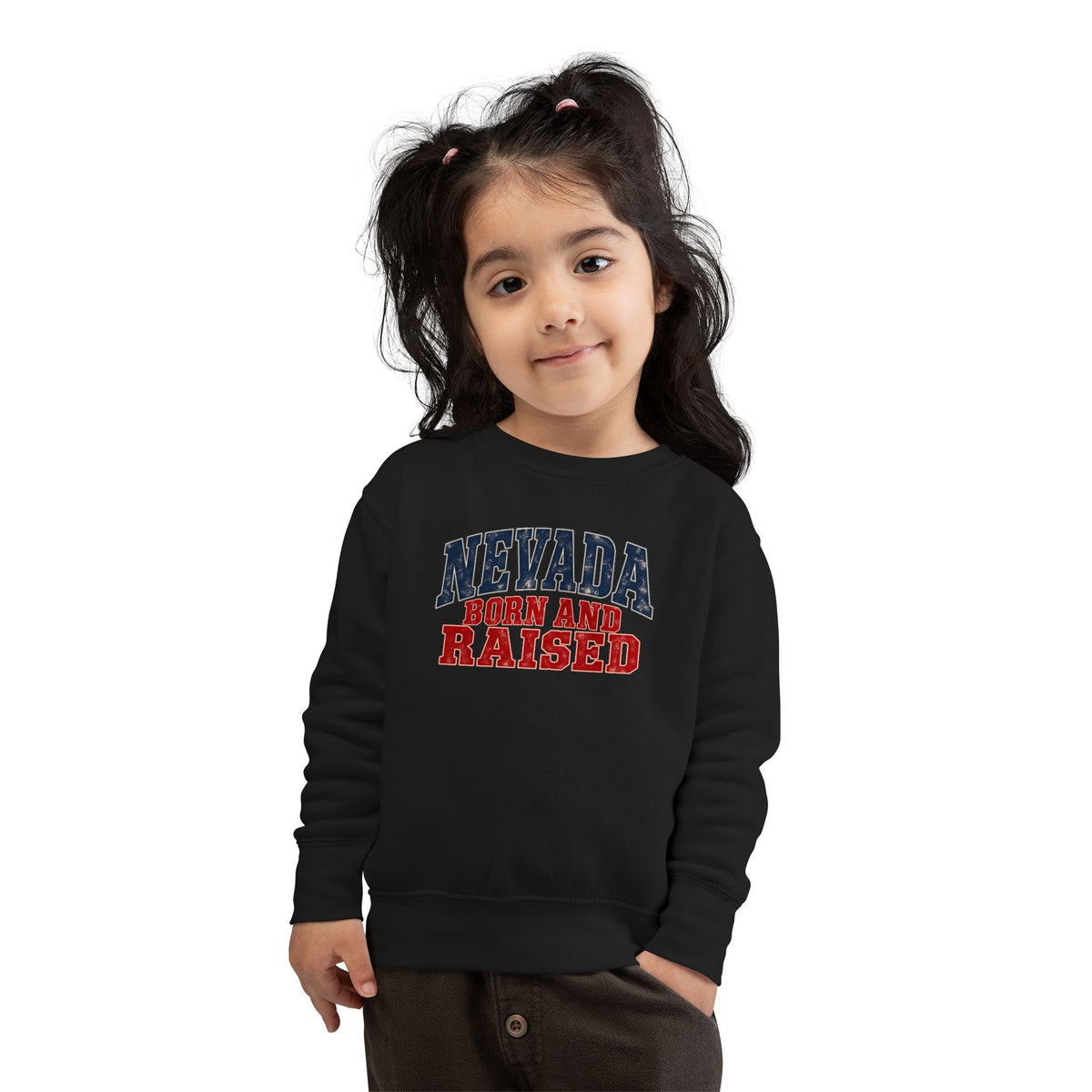 Nevada Born and Raised Desert Heritage Unisex Toddler Sweatshirt