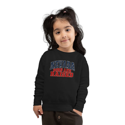 Nevada Born and Raised Desert Heritage Unisex Toddler Sweatshirt
