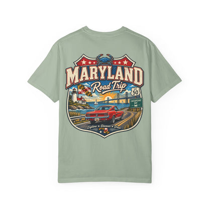 Maryland Road Trip Unisex Comfort Color 1717 Streetwear Graphic Tee