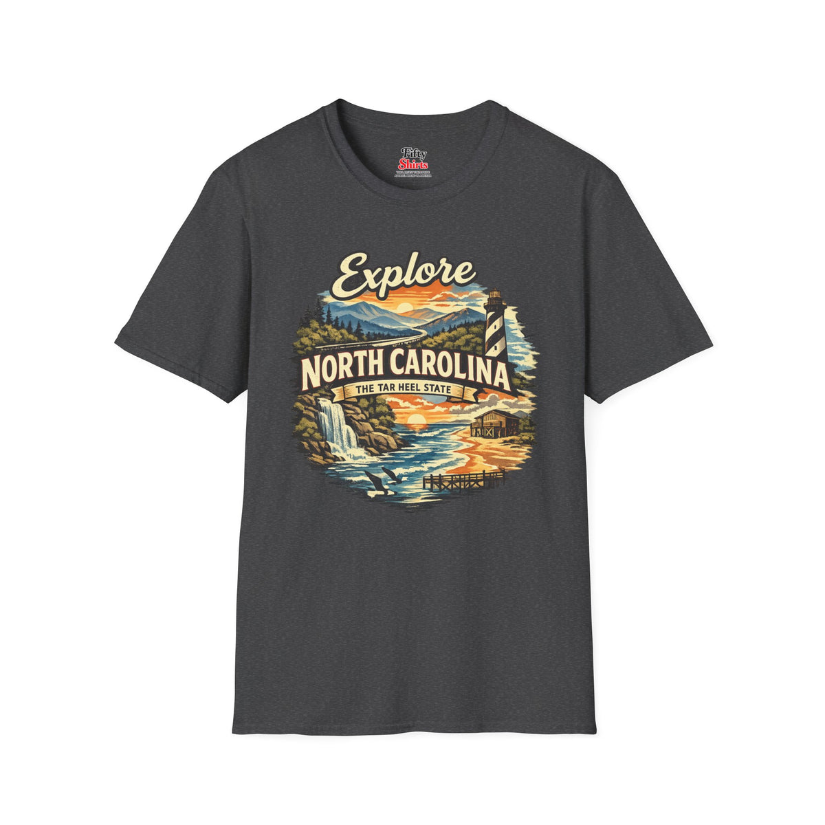 Explore North Carolina Unisex Softstyle T Shirt State Pride Graphic Tee Collections FS03
