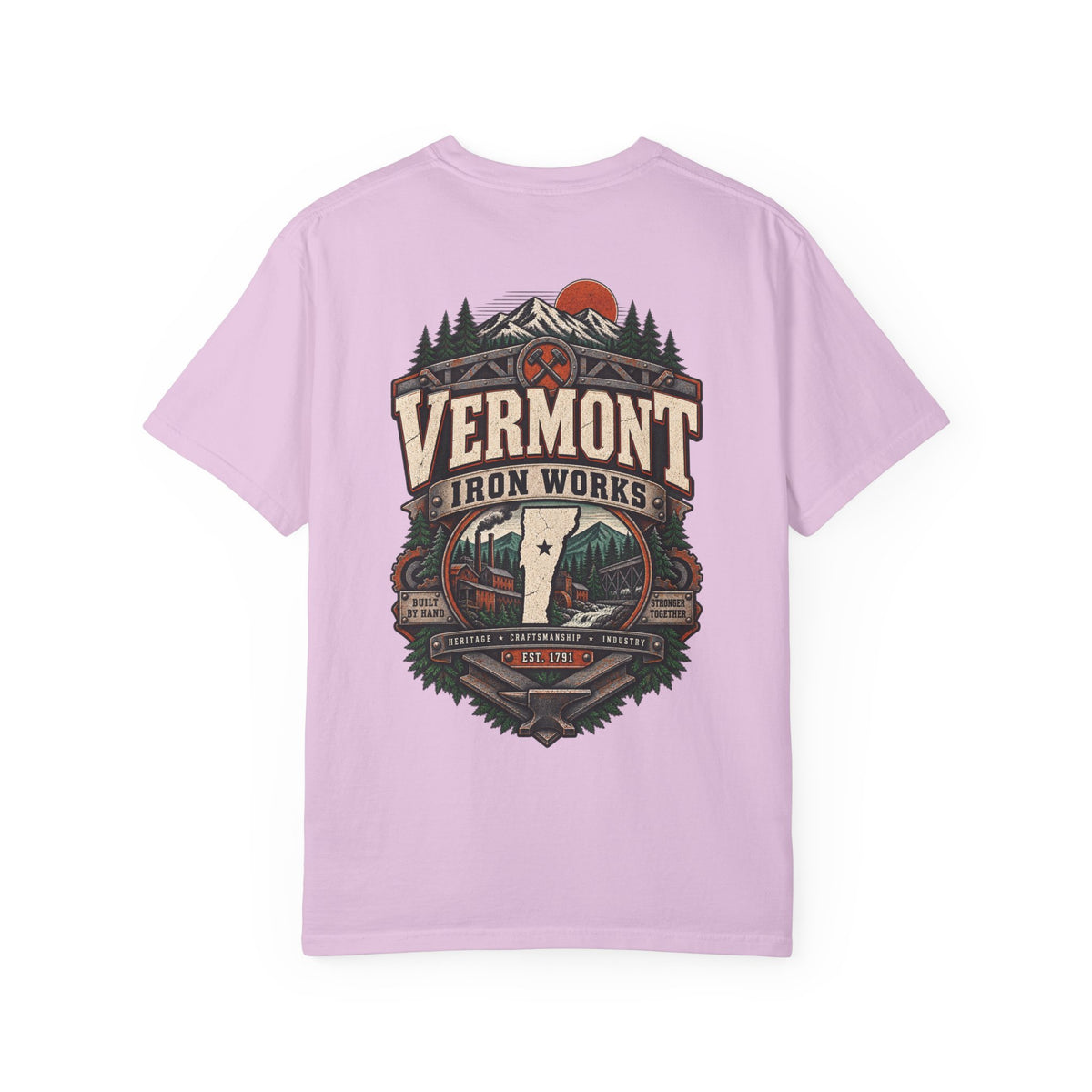 Vermont Iron Works Unisex Comfort Color 1717 Streetwear Graphic Tee