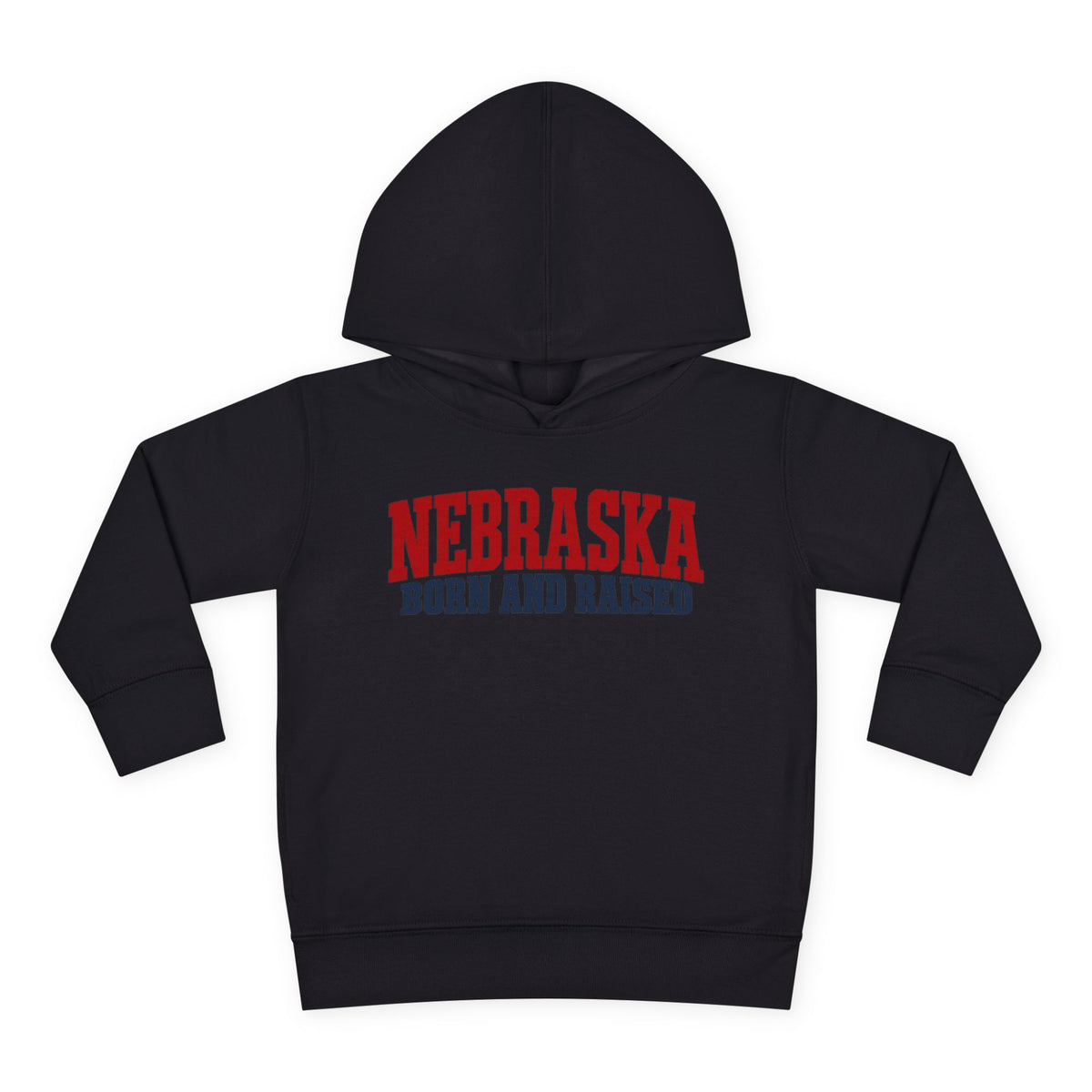 Nebraska Born and Raised Rugged Workwear Unisex Toddler Pullover Fleece Hoodie