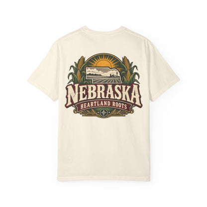 Nebraska Heartland Roots Unisex Comfort Color 1717 Streetwear Graphic Tee