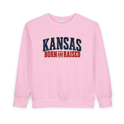 Kansas Born and Raised Western Heritage Unisex Toddler Sweatshirt