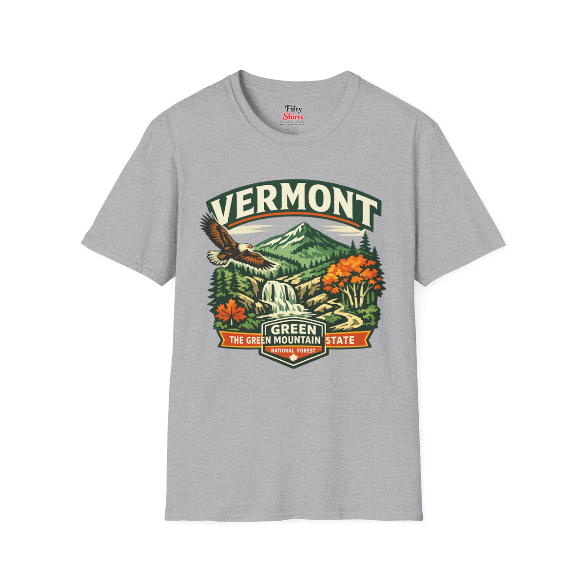 Vermont Green Mountain State Adventure Unisex Softstyle T Shirt State Pride Graphic Tee Collections FS03