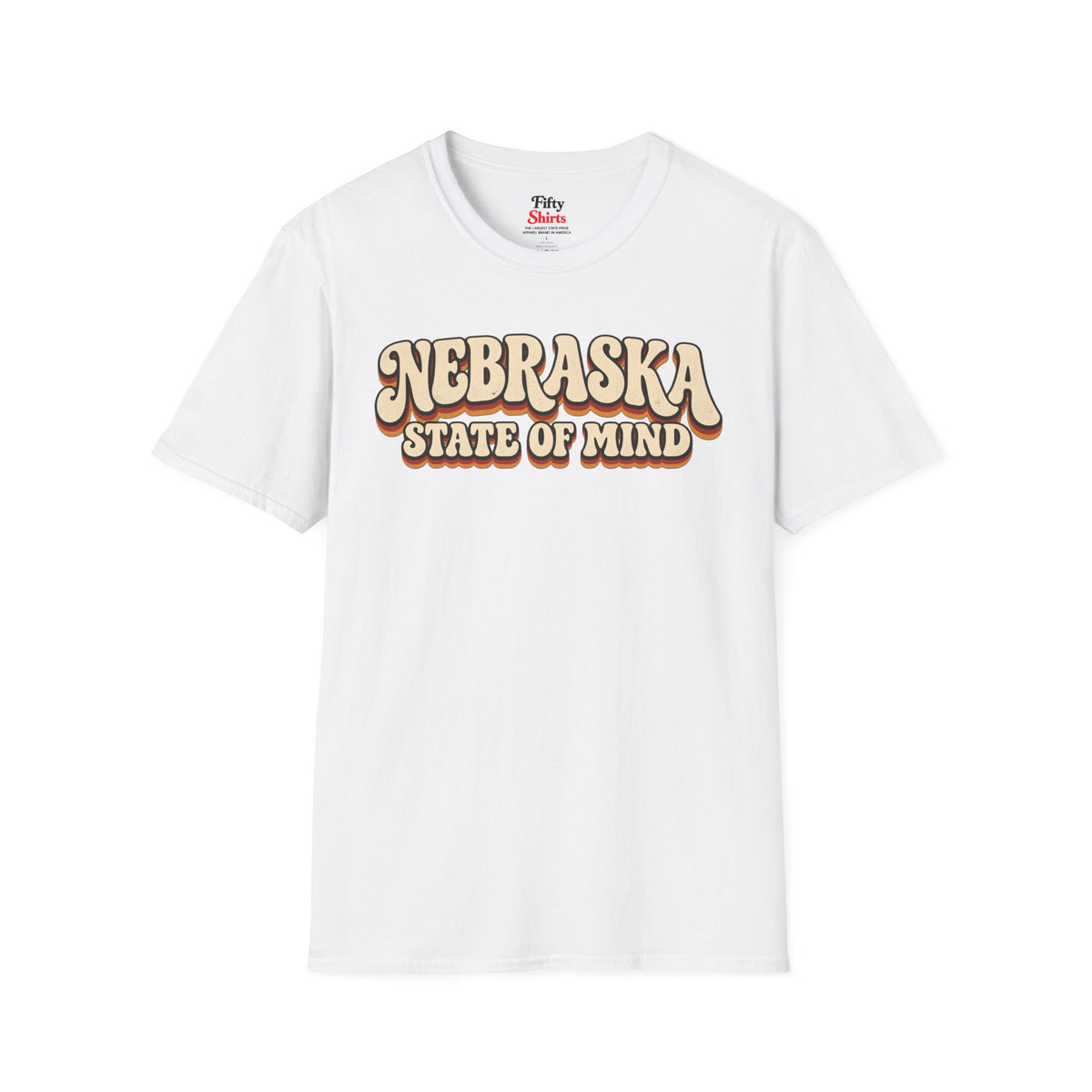 Nebraska State of Mind Unisex Softstyle T Shirt State Name Graphic Tee