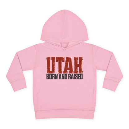 Utah Born and Raised Modern Western Streetwear Unisex Toddler Pullover Fleece Hoodie