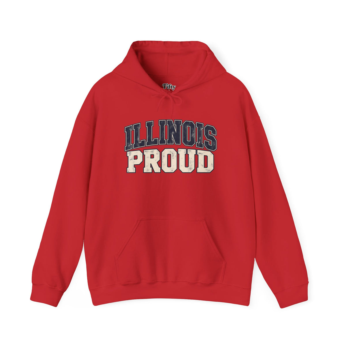 Illinois Proud Unisex Hoodie State Name Graphic