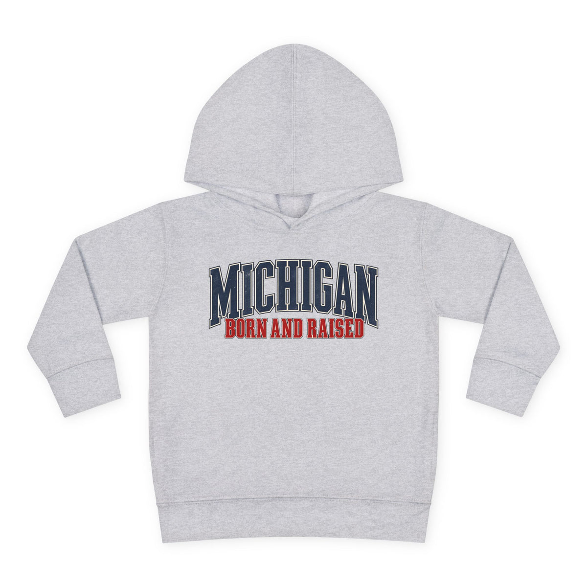 Michigan Born and Raised Luxury Vintage Streetwear Unisex Toddler Pullover Fleece Hoodie
