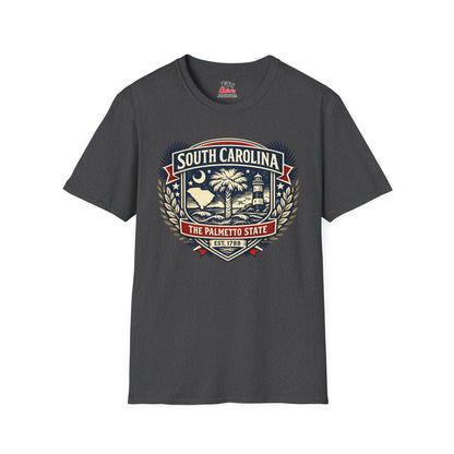 South Carolina Heritage Badge Unisex Softstyle T Shirt State Pride Graphic Tee Collections FS03