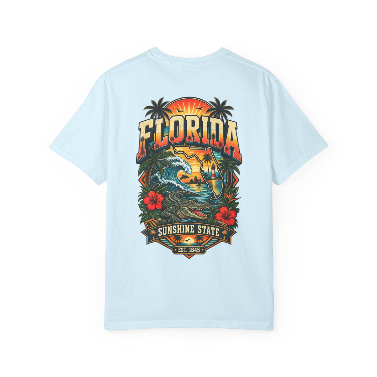Florida Sunshine Legacy  Unisex Comfort Color 1717 Streetwear Graphic Tee