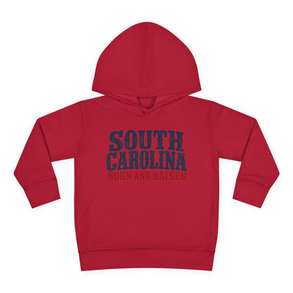 South Carolina Born and Raised Southern Heritage Unisex Toddler Pullover Fleece Hoodie
