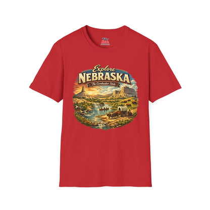 Explore Nebraska Unisex Softstyle T Shirt State Pride Graphic Tee Collections FS03