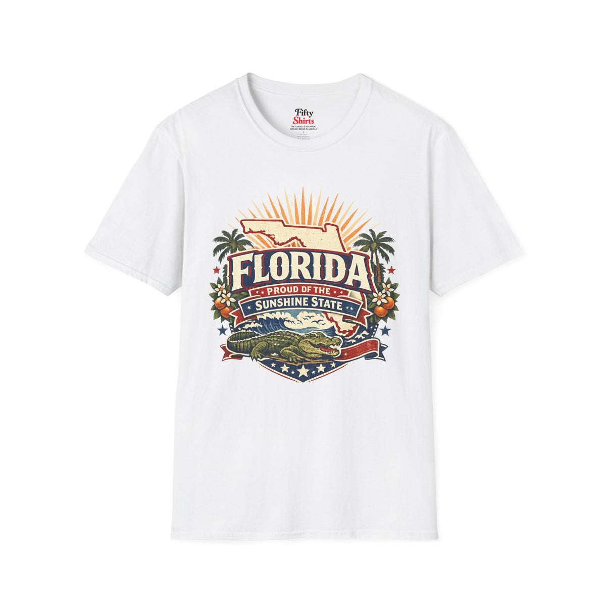 Florida State Pride Unisex Softstyle T Shirt State Pride Graphic Tee Collections FS03