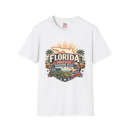Florida State Pride Unisex Softstyle T Shirt State Pride Graphic Tee Collections FS03