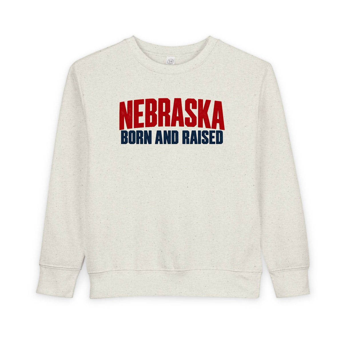 Nebraska Born and Raised Minimal Heritage Unisex Toddler Sweatshirt Graphic